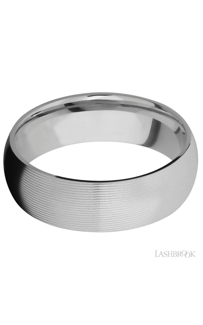 7 mm wide Domed Titanium band.