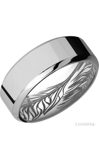 8 mm wide High Bevel Titanium band. - NAGI