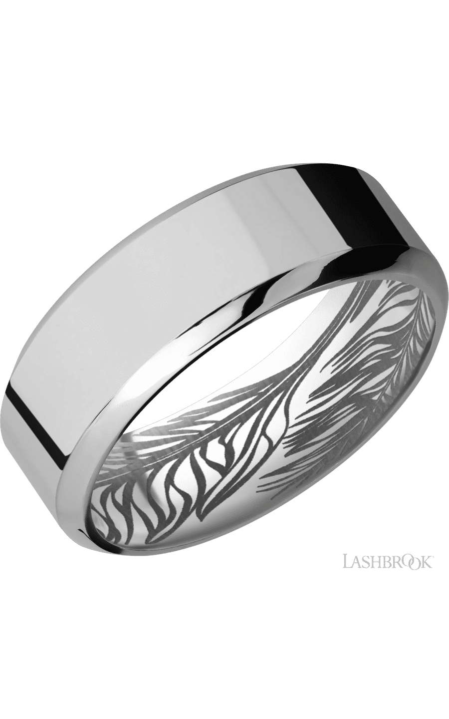 8 mm wide High Bevel Titanium band. - NAGI