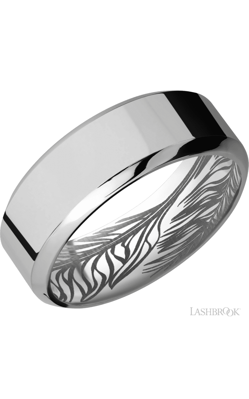 8 mm wide High Bevel Titanium band. - NAGI
