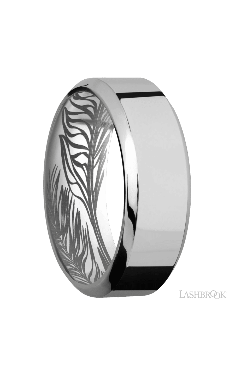 8 mm wide High Bevel Titanium band. - NAGI
