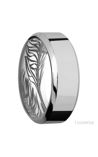 8 mm wide High Bevel Titanium band. - NAGI