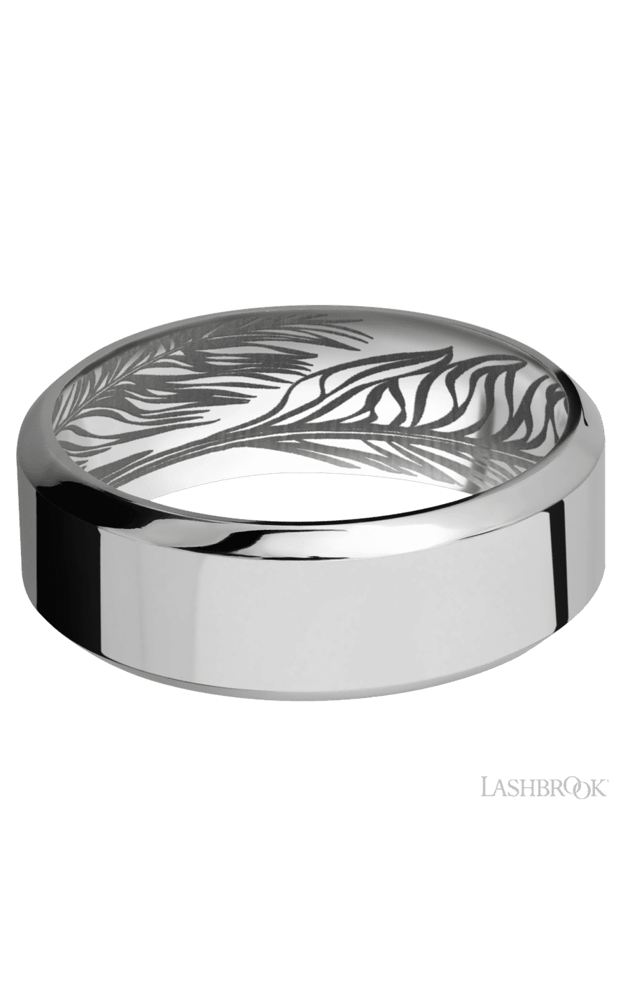 8 mm wide High Bevel Titanium band. - NAGI