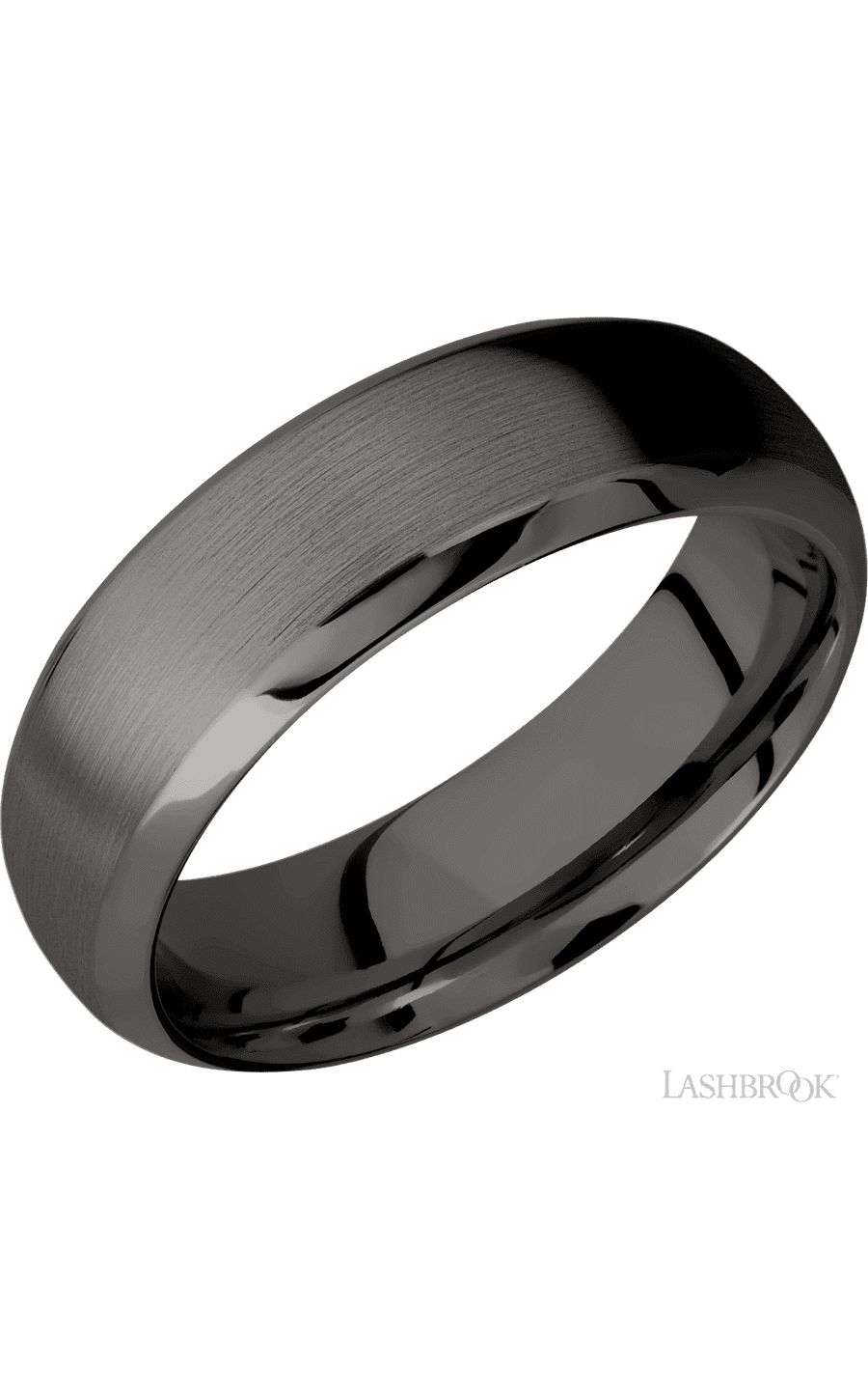 7 mm wide Domed Bevel Tantalum Noir band. - NAGI