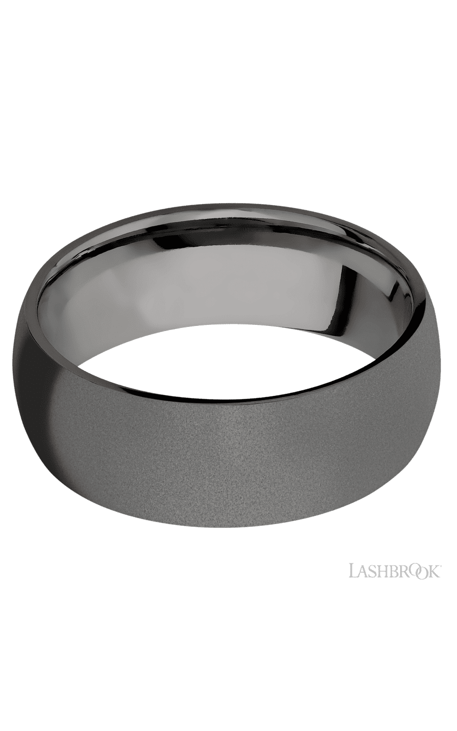 8 mm wide Domed Tantalum Noir band. - NAGI
