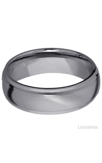 7 mm wide Domed Stepped Down Edges Tantalum band.