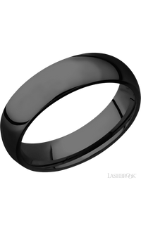 6 mm wide Domed Zirconium band. - NAGI