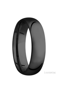 6 mm wide Domed Zirconium band. - NAGI