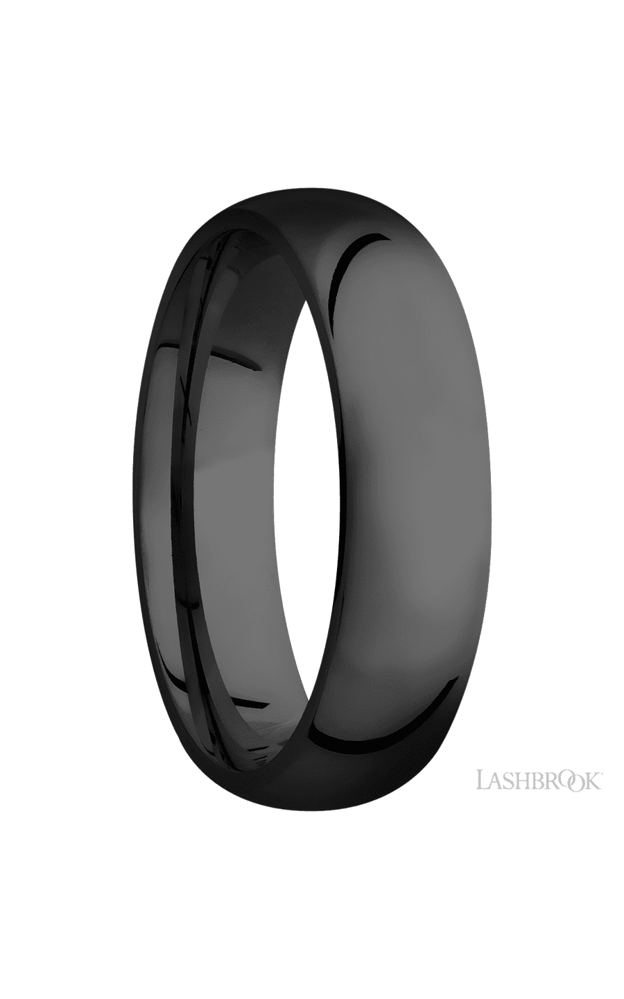 6 mm wide Domed Zirconium band. - NAGI