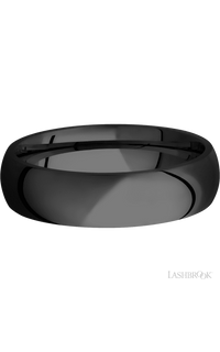 6 mm wide Domed Zirconium band. - NAGI