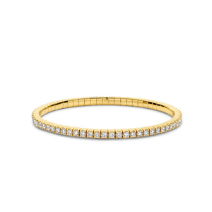 Hulchi Belluni 18K Yellow Gold Tresore Stretch Tennis Bangle Bracelet