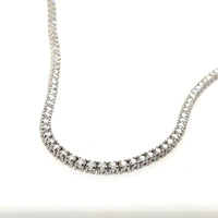 14K White Gold Classic Diamond Tennis Necklace 23" Long
