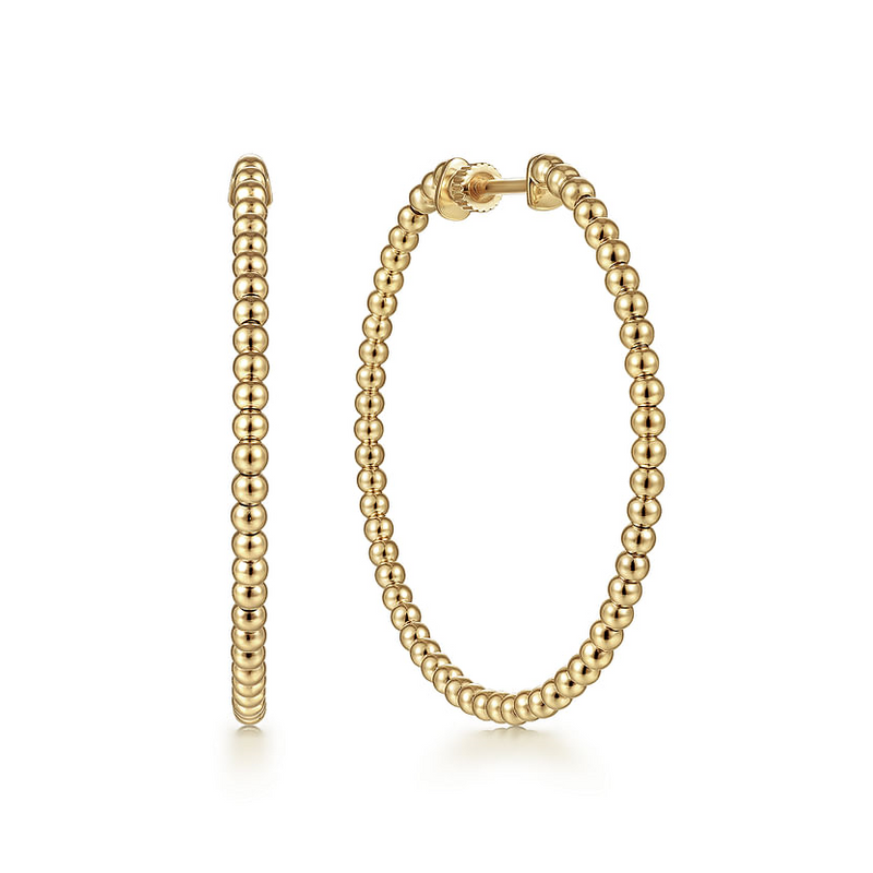 Gabriel & Co. 14K Yellow Gold 40mm Bujukan Classic Hoop Earrings - NAGI
