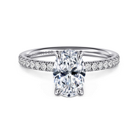 Gabriel & Co. 14K White Gold Contemporary Engagement Ring