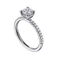 Gabriel & Co. 14K White Gold Hidden Halo Engagement Ring - NAGI