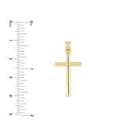 14K Yellow Gold Small Polished Cross - NAGI