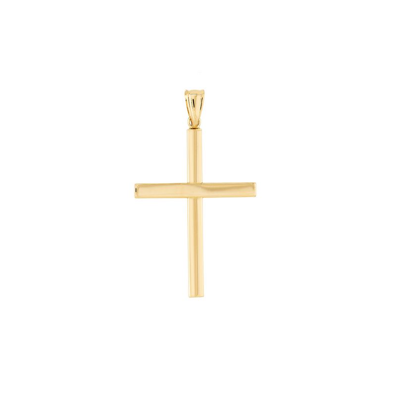 14K Yellow Gold Flat Cross - NAGI