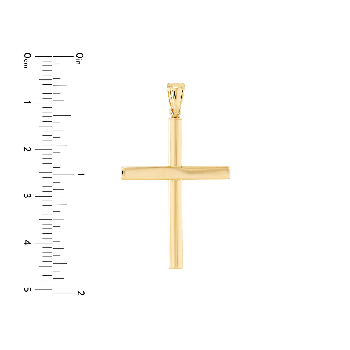 14K Yellow Gold Flat Cross - NAGI