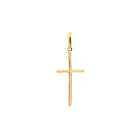 14K Yellow Gold Cross with Rounded Edges - NAGI
