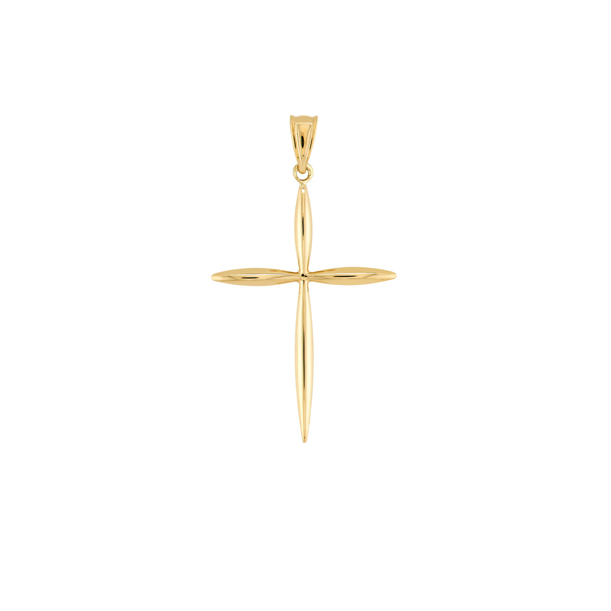 14K Yellow Gold Tapered Cross