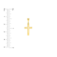 14K Yellow Gold Cutout Cross