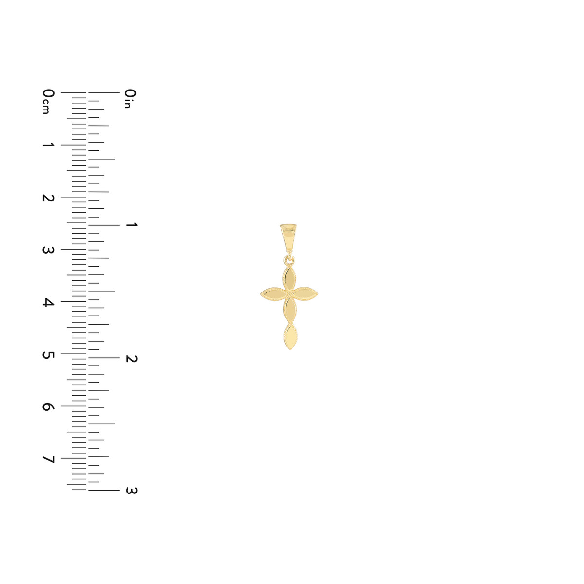 14K Yellow Gold Multiple Marquise Cross