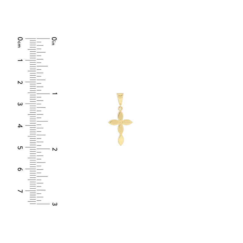 14K Yellow Gold Multiple Marquise Cross