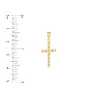 14K Yellow Gold Small Twist Cross