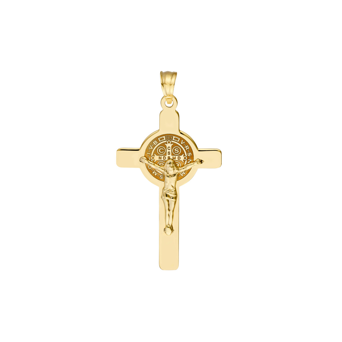 14K Yellow Gold San Benito Crucifix