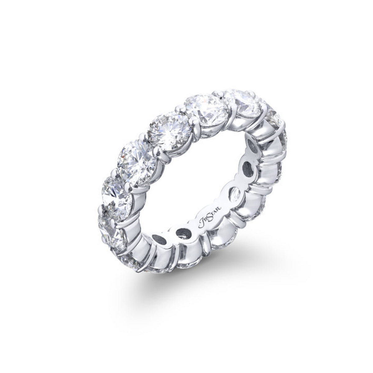 Platinum Eternity Round Diamond Band 6.72 Carats - NAGI