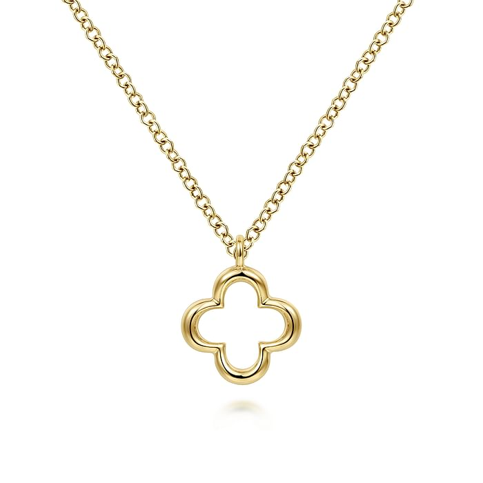Gabriel & Co. 14K Yellow Gold Clover Necklace