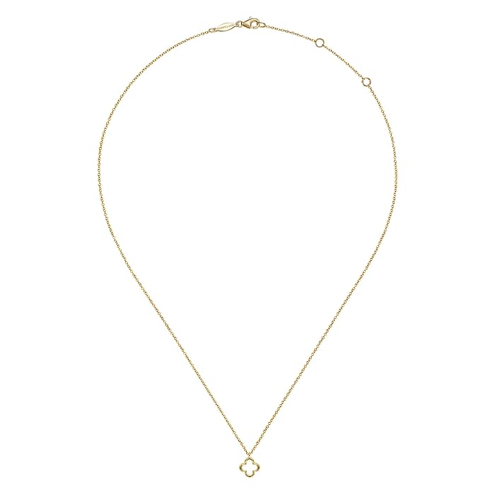 Gabriel & Co. 14K Yellow Gold Clover Necklace