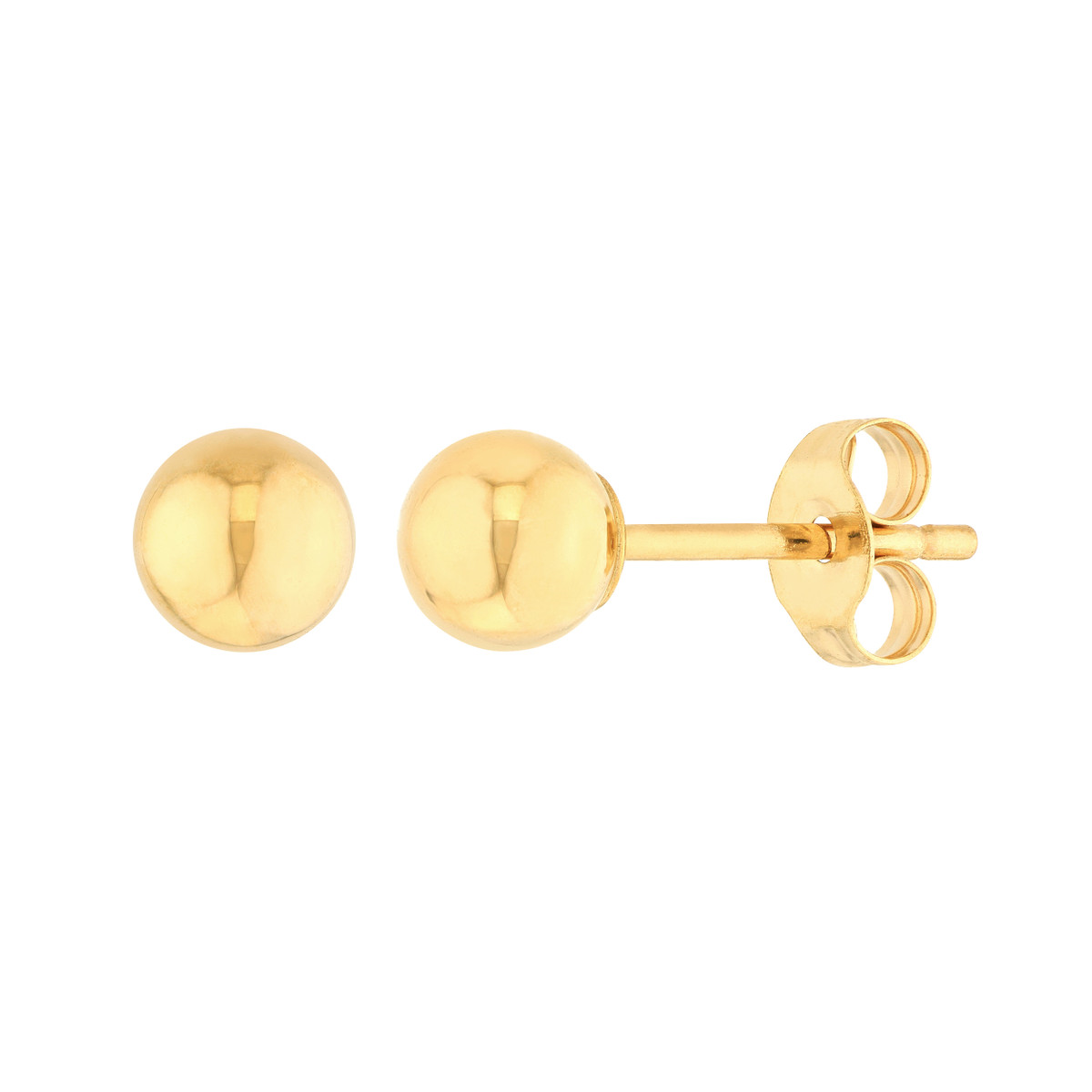 14K Yellow Gold 6mm Ball Stud Earrings
