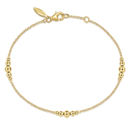 Gabriel & Co. 14K Yellow Gold Beaded Stations Bracelet - NAGI