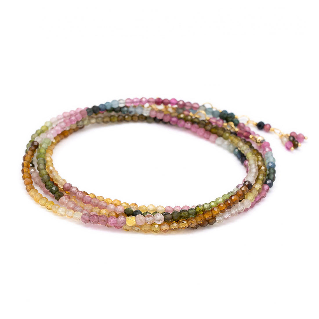 Anne Sportun Watermelon Tourmaline Wrap Bracelet Necklace - NAGI