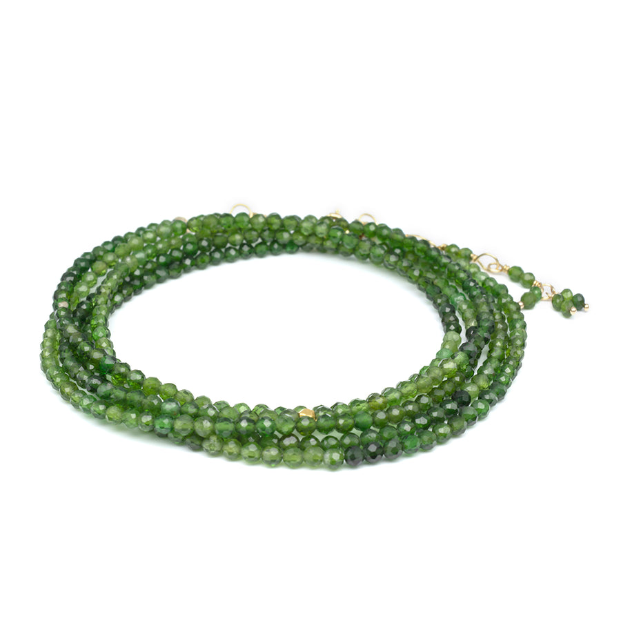 Anne Sportun Green Tourmaline Wrap Bracelet Necklace - NAGI