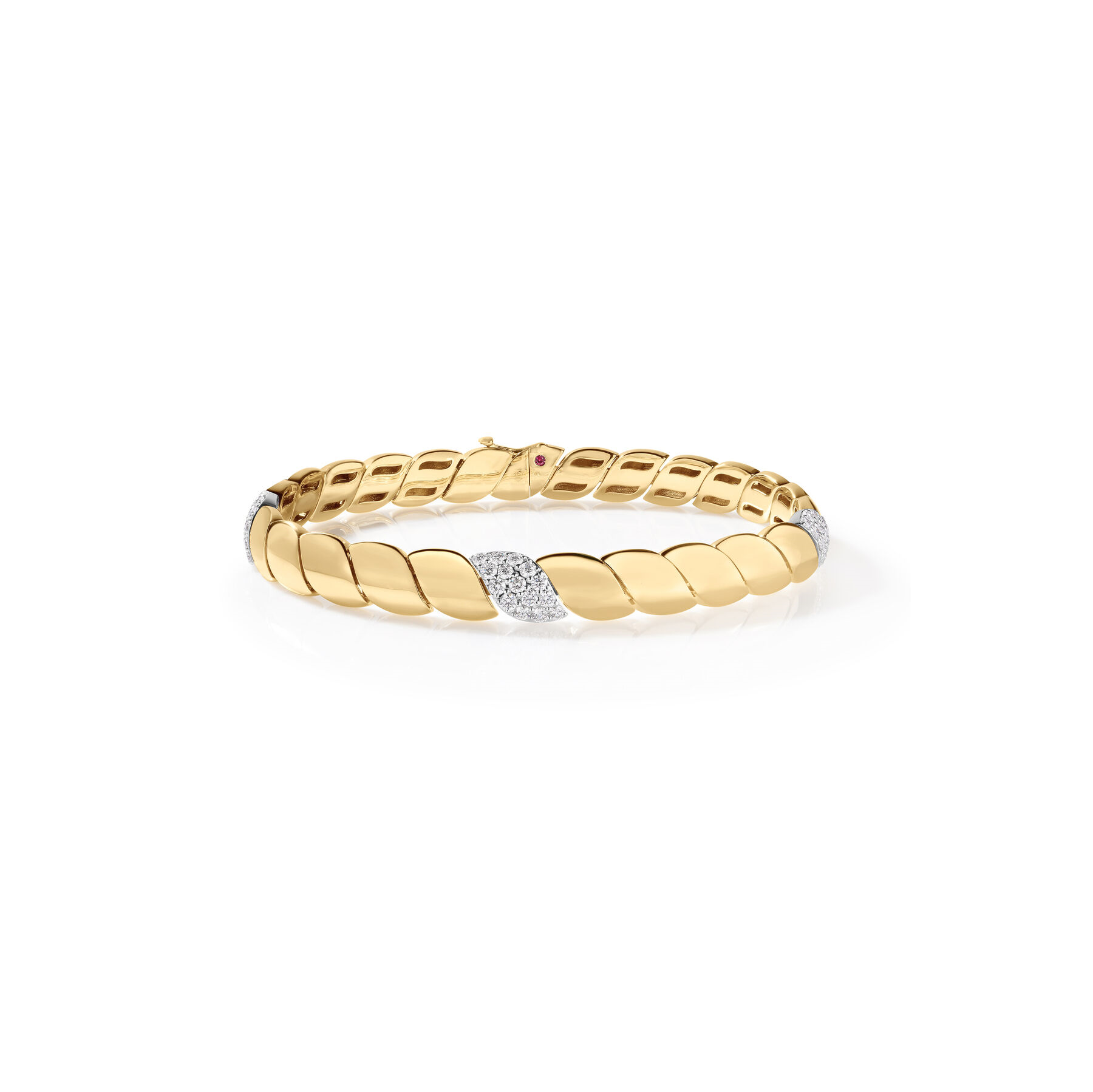 Roberto Coin 18K Yellow/White Gold San Marco Diamond Station Bracelet
