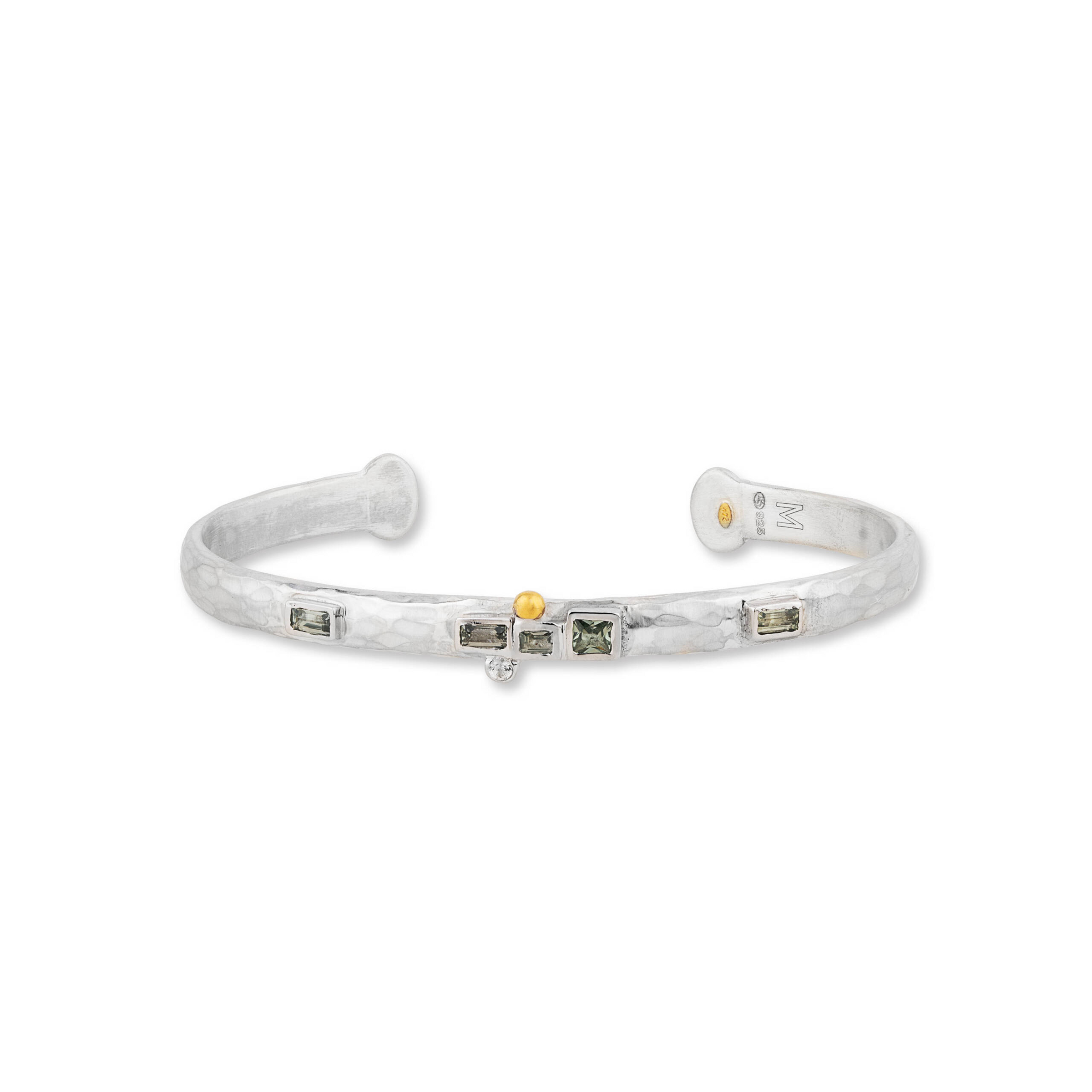 Mixed Metal Bracelet- Color Stone and/or Diamond