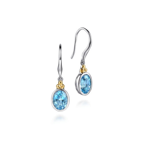 Mixed Metal Earring- Color Stone and/or Diamond