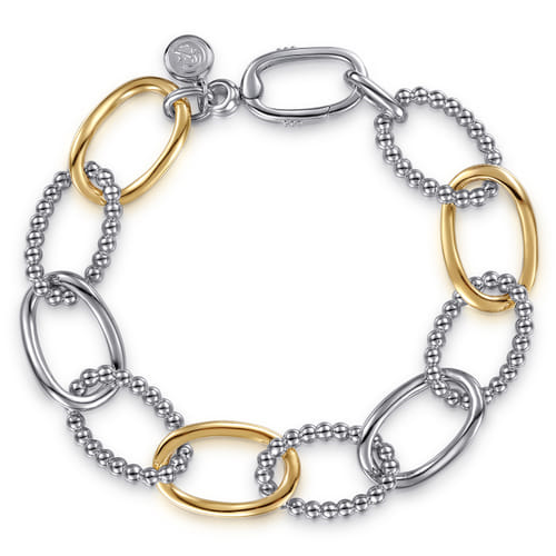 Mixed Metal Bracelet Chain- No Stone
