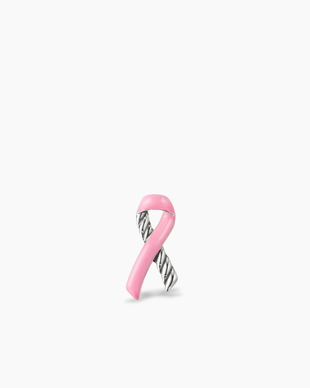 David Yurman Pink Enamel Ribbon Pin