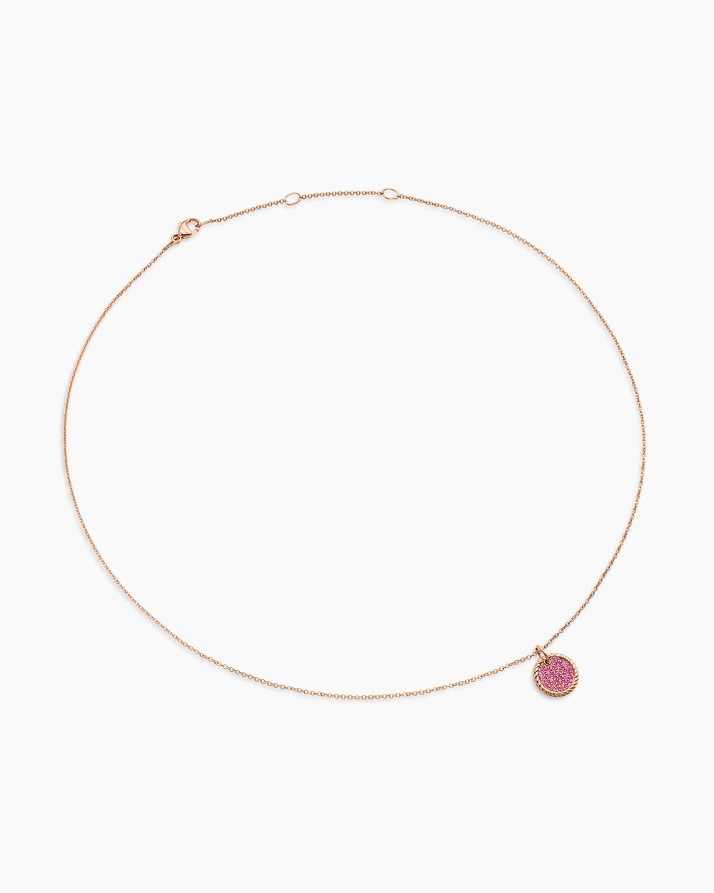 David Yurman Cable Collectibles® Collection Pavé Plate Pink Necklace