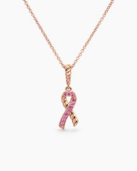 David Yurman Cable Collectibles® Collection Pink Ribbon Necklace