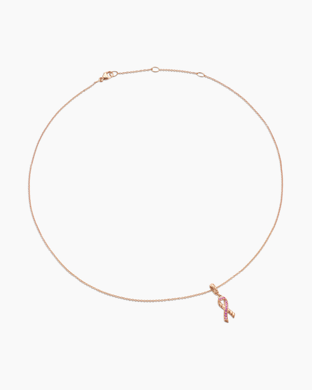David Yurman Cable Collectibles® Collection Pink Ribbon Necklace