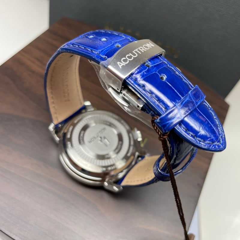 Accutron Spaceview Evolution Blue White Electrostatic Watch #26A209