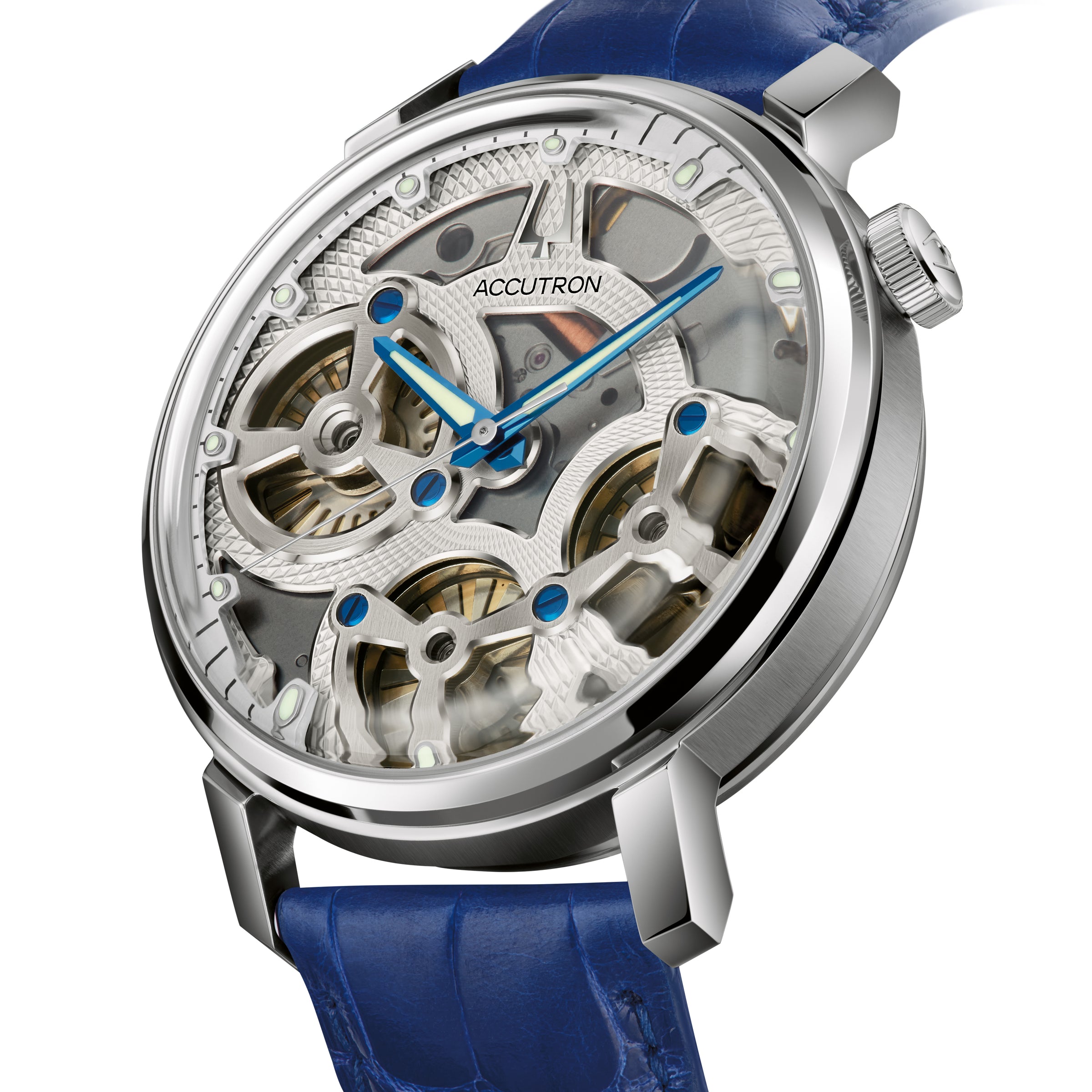 Accutron Spaceview Evolution Blue White Electrostatic Watch #26A209 - NAGI