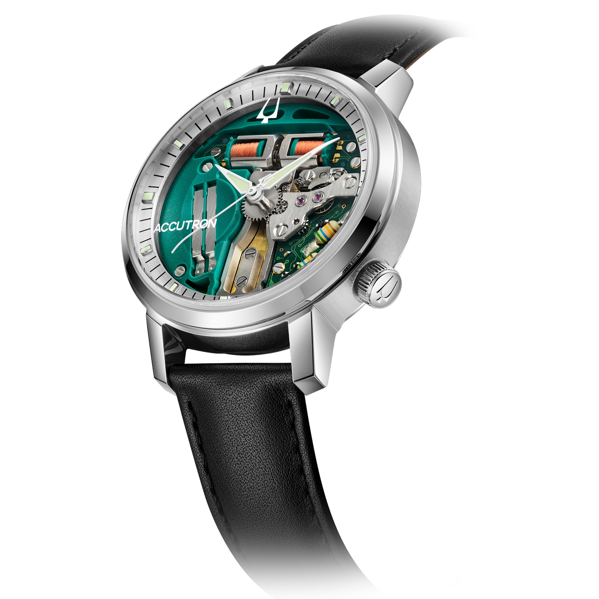 Accutron Spaceview 314 Tuning Fork Open Dial Watch
