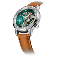 Accutron Spaceview 314 Open Dial Brown Strap Tuning Fork Watch