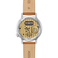 Accutron Spaceview 314 Open Dial Brown Strap Tuning Fork Watch