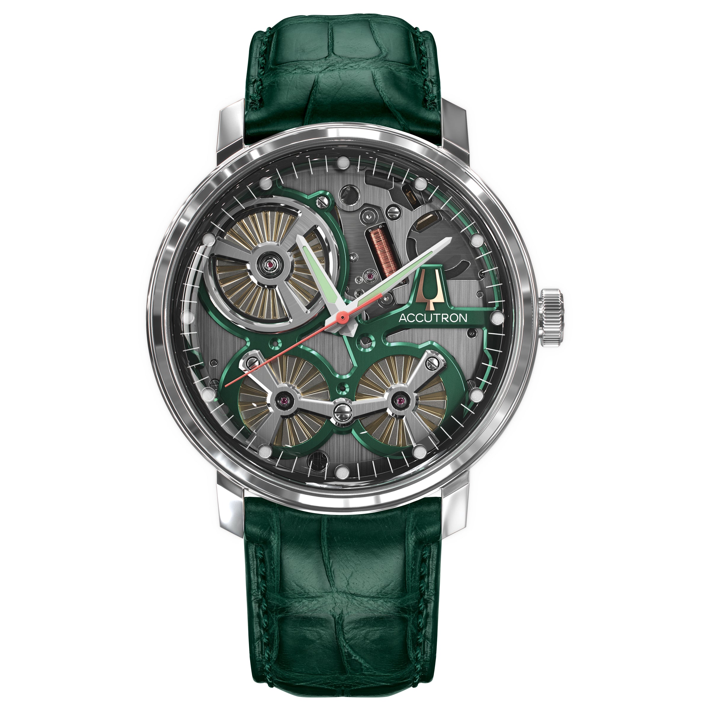 Accutron Limited Edition Spaceview Electrostatic Green Watch #2ES6A003